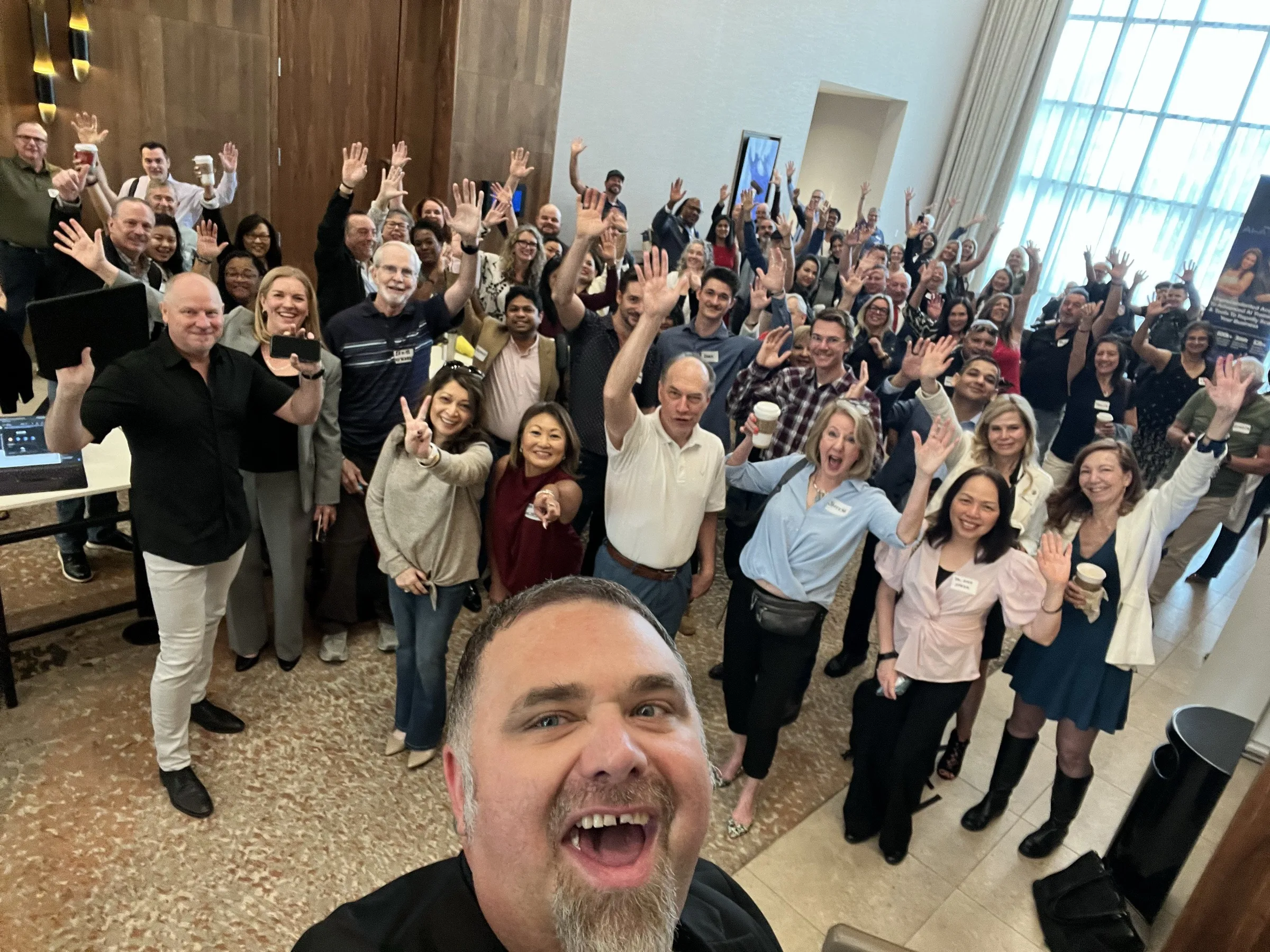 Nathan with a live community